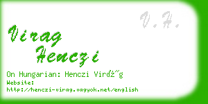 virag henczi business card